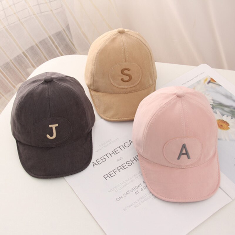 Gorra de béisbol bordada con letras A para niño y niña, sombrero de Sol de mezclilla para exteriores, Snapback de bebé, sombreros de Hip-Hop de 6-24 meses, 46-50cm