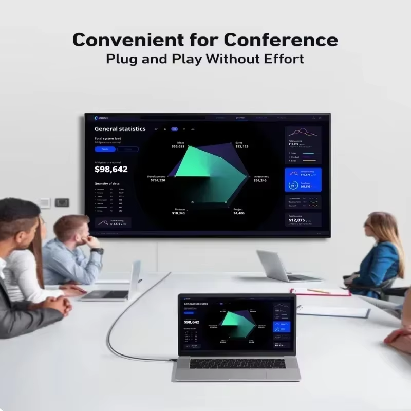 USB C to HDMI Compatibable Cable 8K 4K Type C to HDMI 2.1 8K 60Hz 4K 120Hz for iphone 16 15 14 MacBook Huawei Mate30