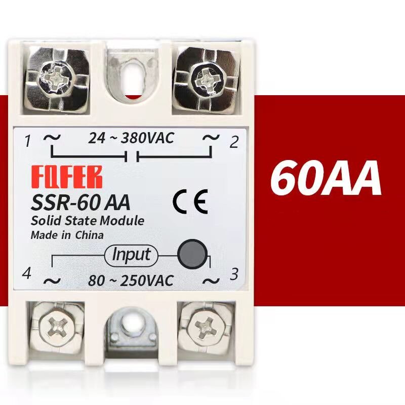 SSR-10AA SSR-25AA SSR-40AA 10A 25A 40A Solid State Relais Module 80-250V Ingang Ac 24-380V ac Output: SSR-60AA