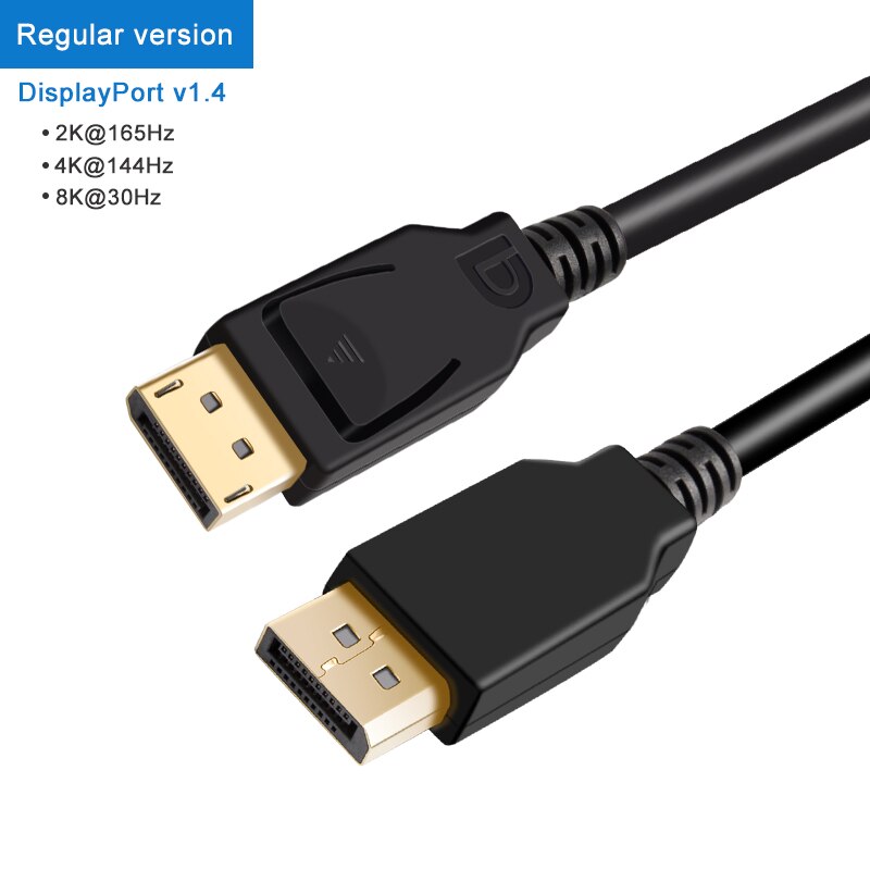 8K Displayport Cable,Anmck Bidirectional Steady Transmission DP to DP 1.4 8K@60Hz Cable UHD Nylon Braided Display Port Lead: DP 1.4 PVC / 2m