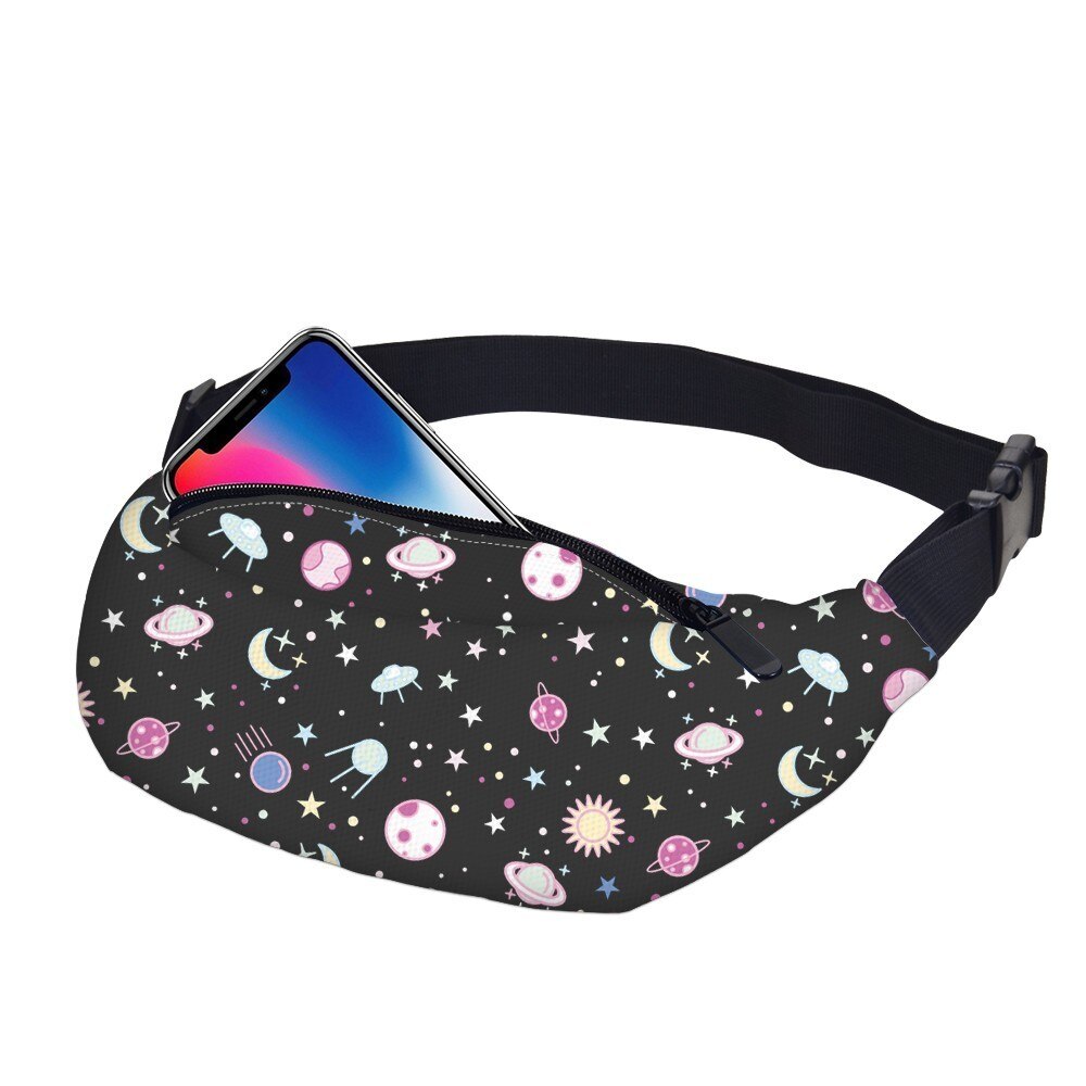 Deanfun Waterproof Space Fanny Pack Waist Bags Hip Bum Bag Belt Bag with Adjustable Strap for Women YB-37