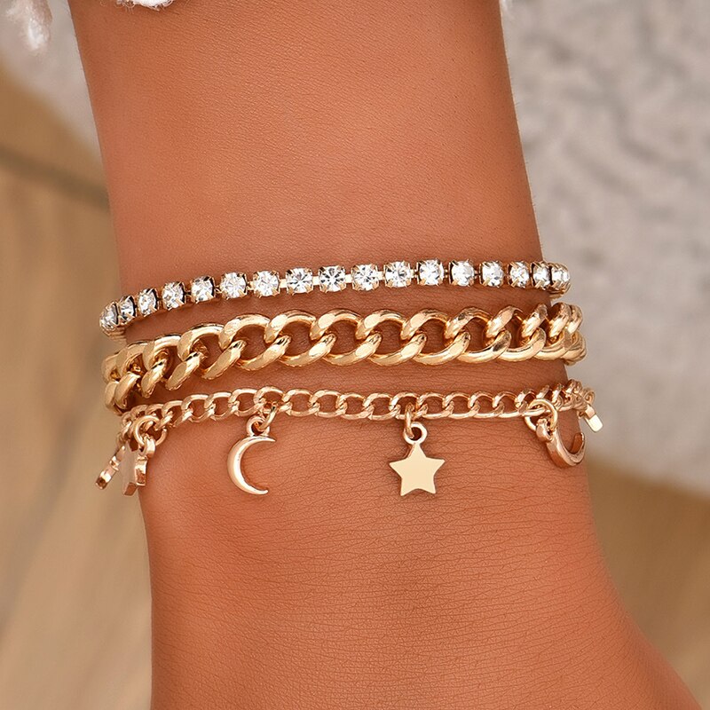 Boho-armbänder mit mehreren stufen für damen, Punk-schlangenkette, goldfarben, Strand, handgefertigt, geometrische seilkette, schmuck  b020: B019