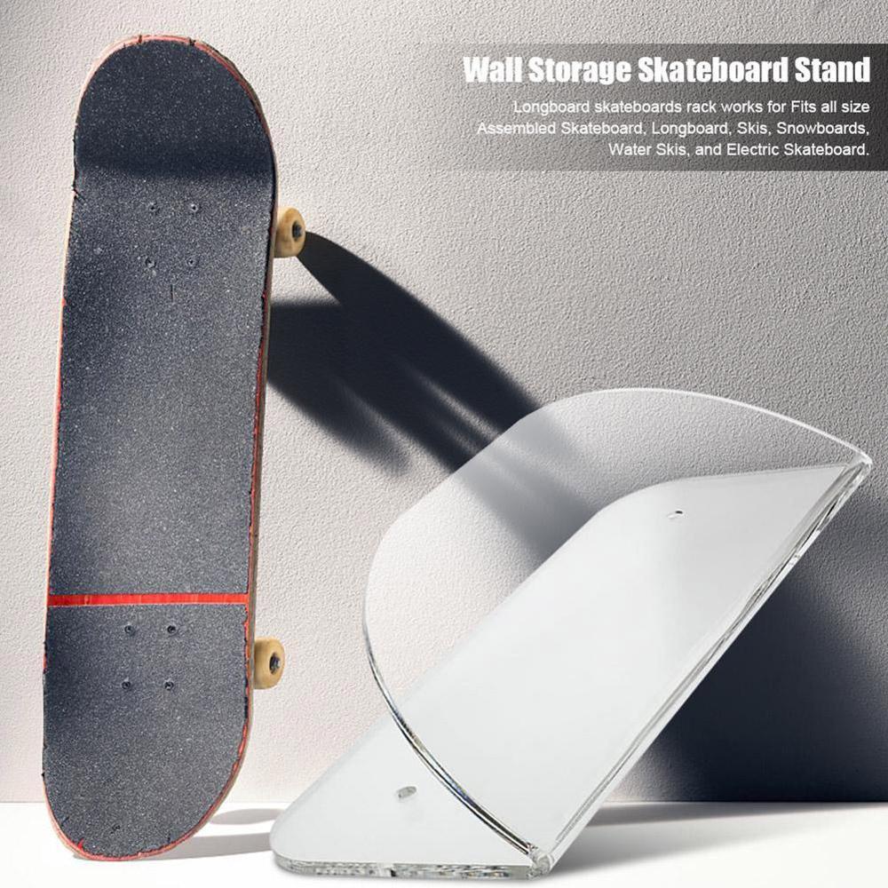 Skateboard Wall Mount Rack Display Stand Holder Storage Shelf Accessories Scooter Rack Acrylic Skateboard Hanger Wall Mount