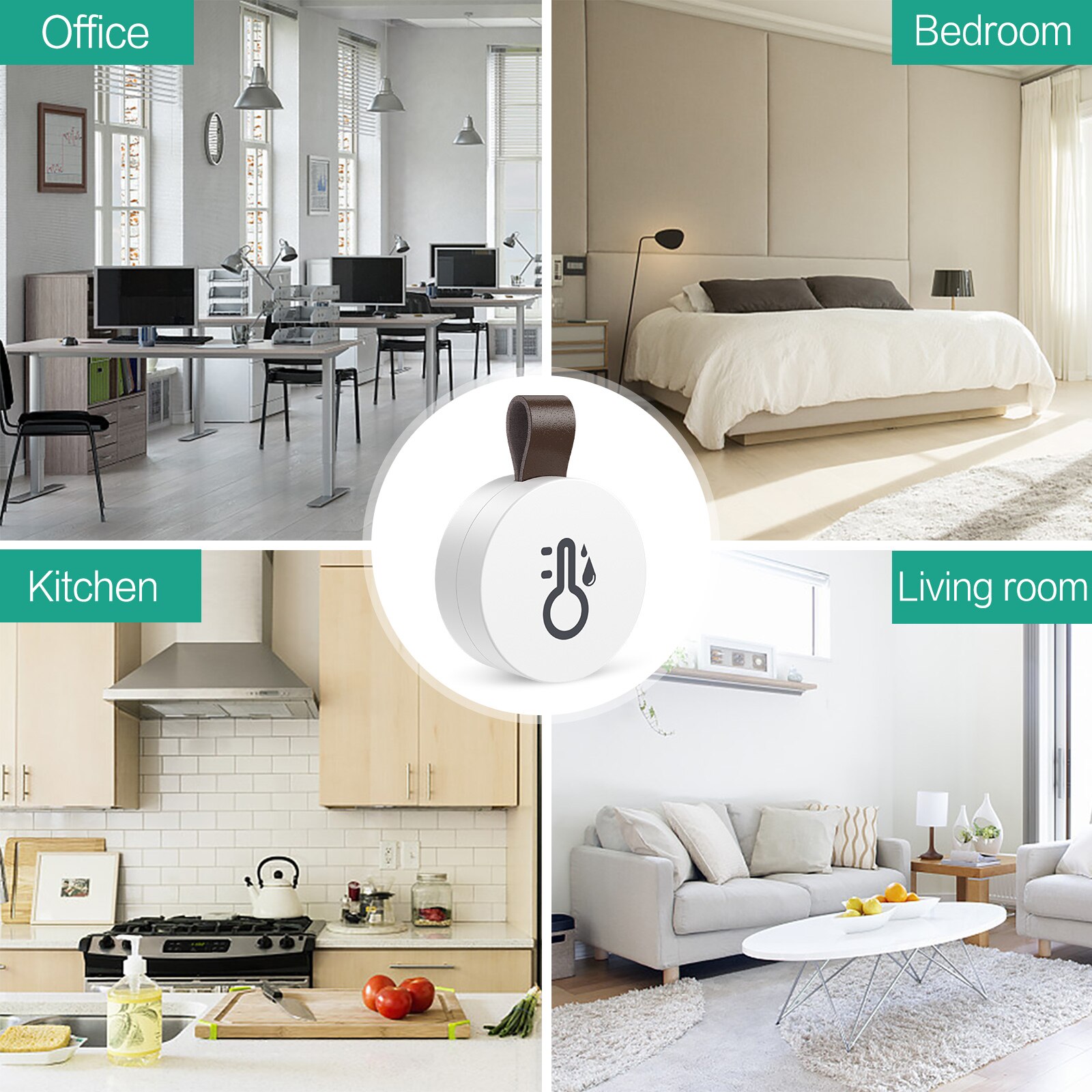 ORIA-termómetro inteligente para el hogar, higrómetro inalámbrico con Bluetooth, Sensor de temperatura y humedad para exteriores