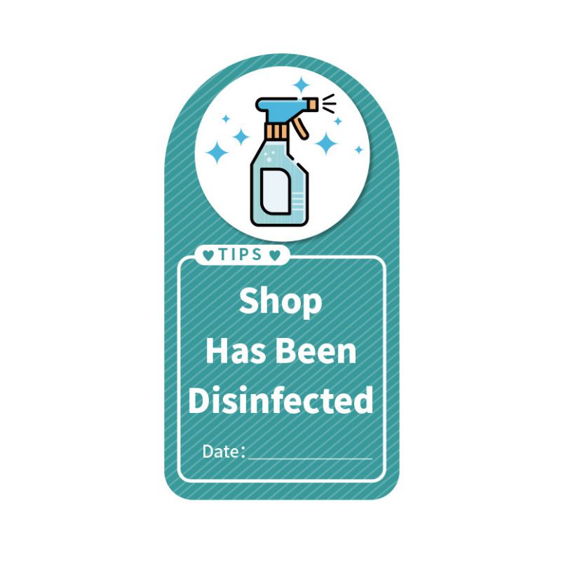 Acrylic Signage Stickers Prevention Signs Welcome Sign Shop Warning Sign Shop Disinfected Sign For Restaurant School Office: A14