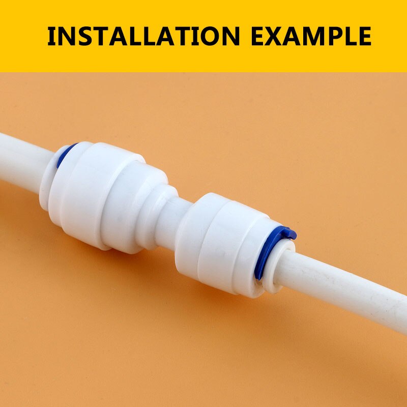Tubo OD PE de 5/16 "a 1/4", sistema de ósmosis inversa de agua, acoplamiento rápido, 6,5 MM-8MM, Conector recto RO
