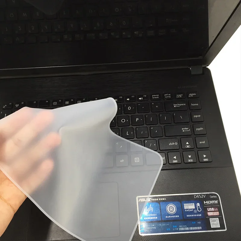 Wasserdichte Laptop-Tastatur, Schutzfolie 10, 11, 12, 13, 14, 15, 17 Zoll, Silikon, transparente Schutzfolie, Tastatur, staubdichte Folie