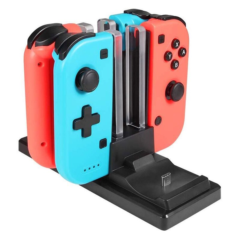 6 in 1 opladning til nintend switch dock til nintendo switch joy-con pro controller stativ oplader til n-switch ns joycon oplader