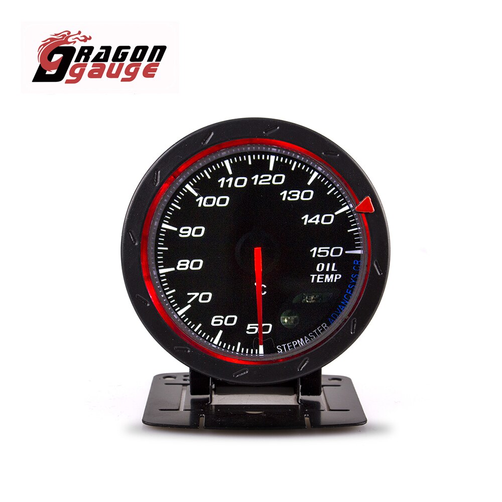 DRAGON GAUGE 60MM Tachometer RPM Water Temp Oil Temp Oil Press Boost Voltmeter Air Fuel Ratio EGT Gauge Car Gauge for 12V Car: Oil Temp Gauge