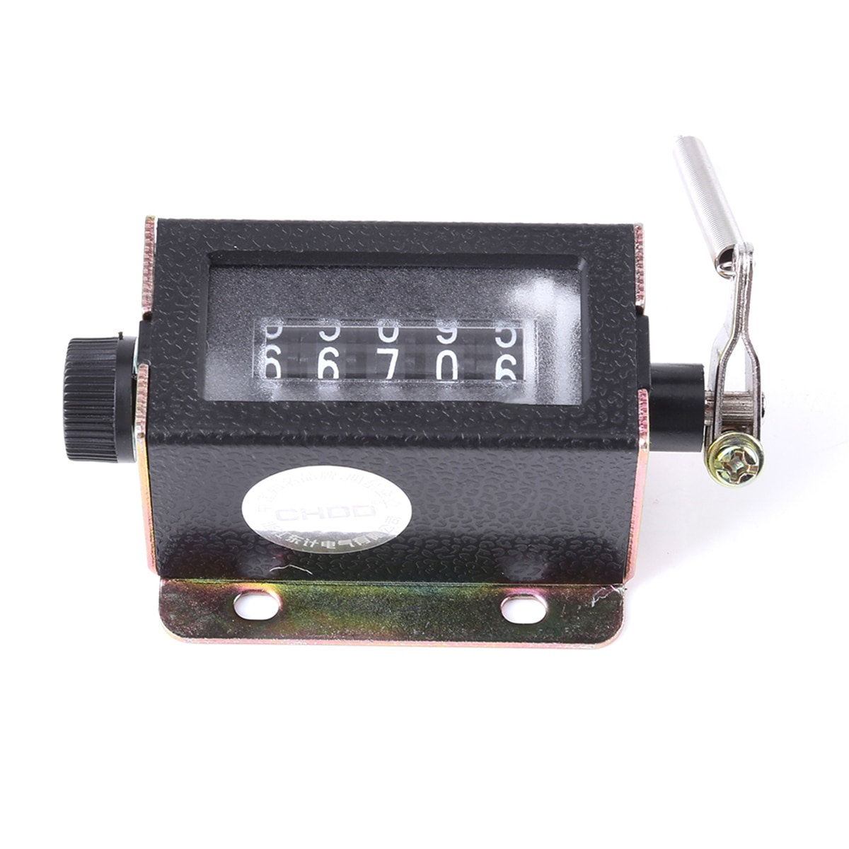 D67-F 5 Digit Mechanical Resettable Manual Hand Pull Stroke Tally Counter For Textiles Machinery Winding Hill Printing