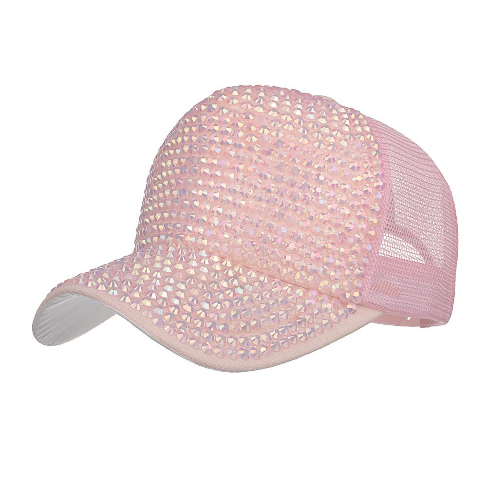 Kvinder rhinestone hatte kvindelig snapback baseball kasket bling diamanthue beklædningstilbehør czapka z daszkiem
