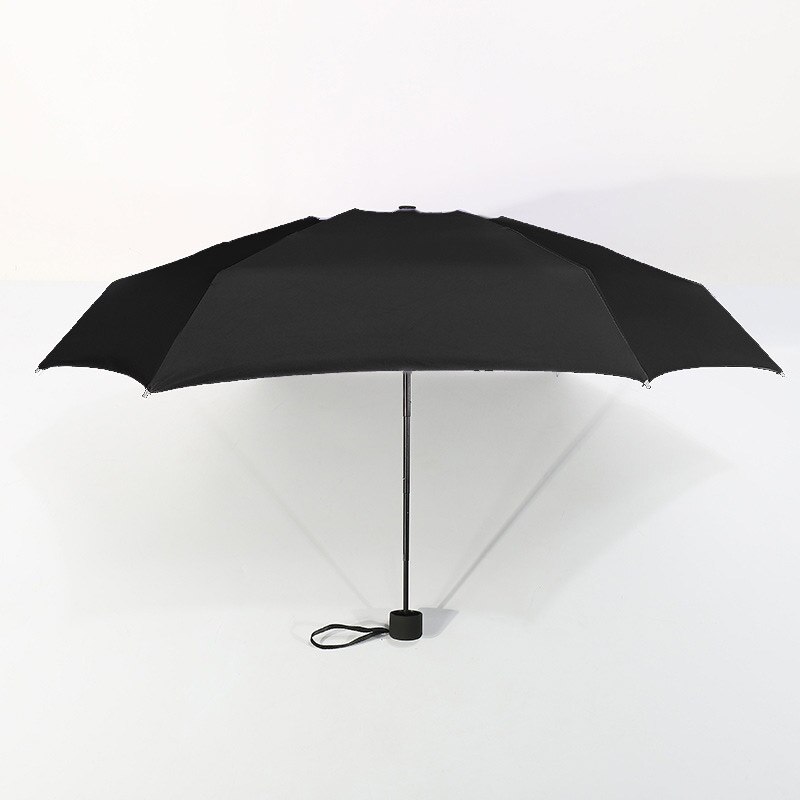 180g Mini moda cep 5 katlanır bayanlar Ultra hafif taşınabilir seyahat UV koruma güneşlik erkek açık şemsiye: Black