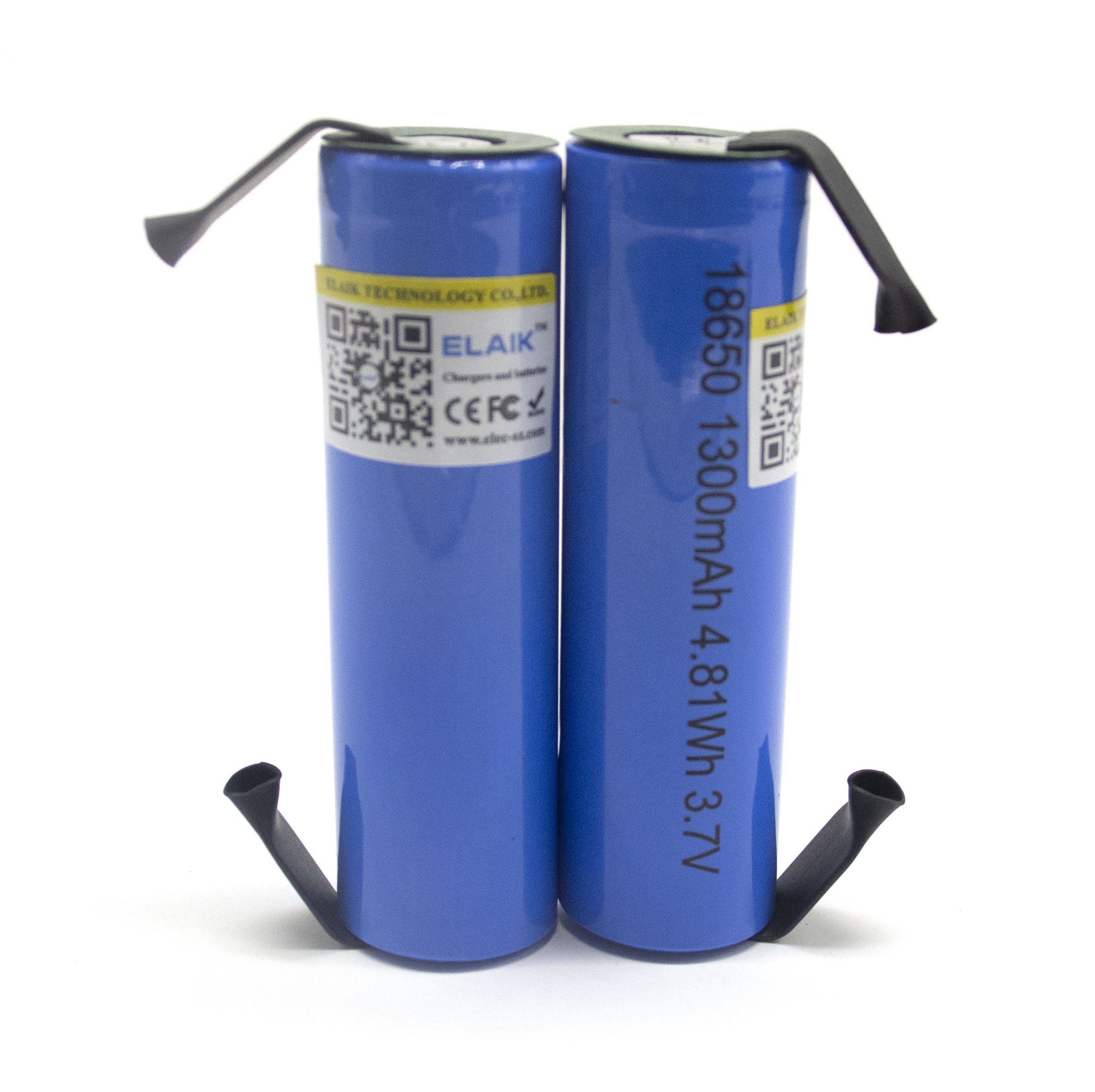 18650 1300mah lithium battery 3.7 V strong light flashlight rechargeable battery+DIY Nickel