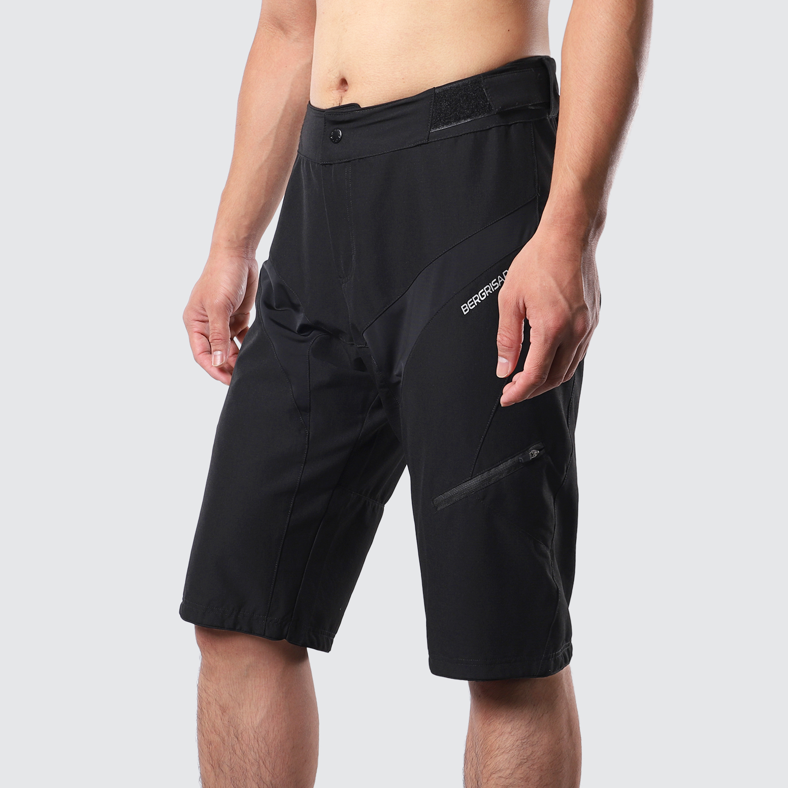 ARSUXEO Herren MTB kurze Hose Radfahrer draussen Sport Radfahren kurze Hose Mountainbike Fahrrad Reiten Hosen Wasserdicht Schnell Trocken: Schwarz / XXL