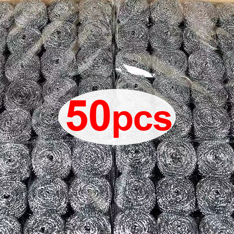 Brosse à boule métallique en acier inoxydable 50/1x, pour la vaisselle, les Pots, les poêles, le nettoyage des épurateurs, la cuisine domestique, nettoyeur de vaisselle, outils