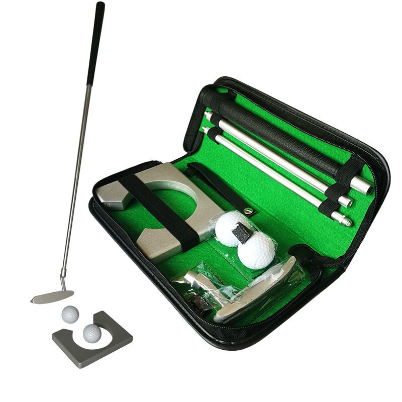 Golf Putter Set Portable Mini Golf Equipment Practice Kit with Detachable Putter Ball for Indoor/Outdoor Golf Trainer Kit: silver