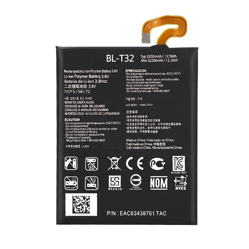 D'origine BL-T32 Batterie Interne Pour LG G6 G600L G600S G600K G600V H870 H871 H872 H873 LS993 US997 VS988 3300mAh
