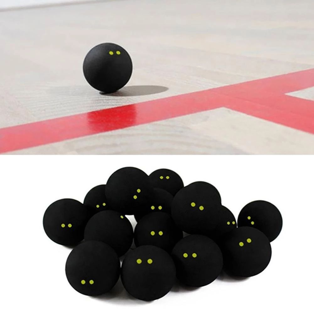 1Pc Squash Bal Twee-Gele Stippen Lage Snelheid Sport Rubber Balls Training Concurrentie Squash Bal Speler Training tool