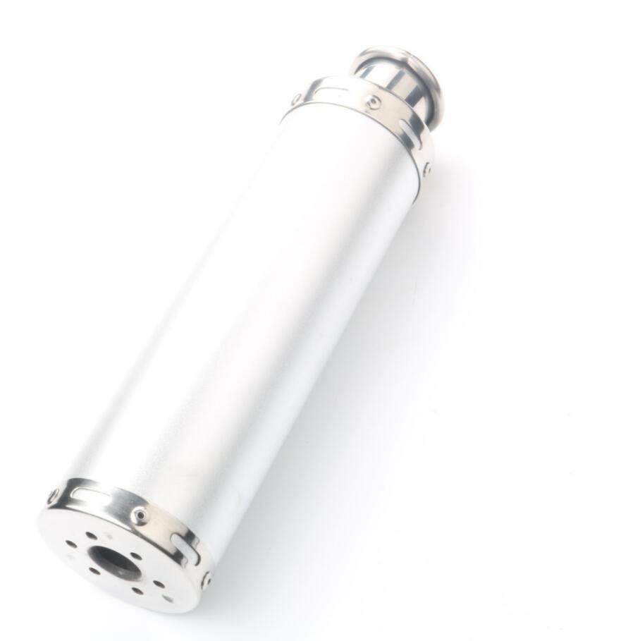 Scooter 88 X 300mm muffler exhaust pipe for ATU Level 100 50cc China GY6 139QMA 139QMB 4 stroke (ZS50QT) 4-stroke: Silver exhaust pipe