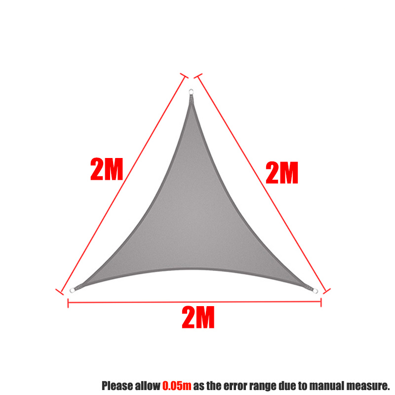300D Grijs Alle Size Waterdichte Vierkante Rechthoek Driehoek Zon Zonnezeil Tuin Terras Luifel Zwemmen Schaduw Kamp Wandelen Yard Luifels