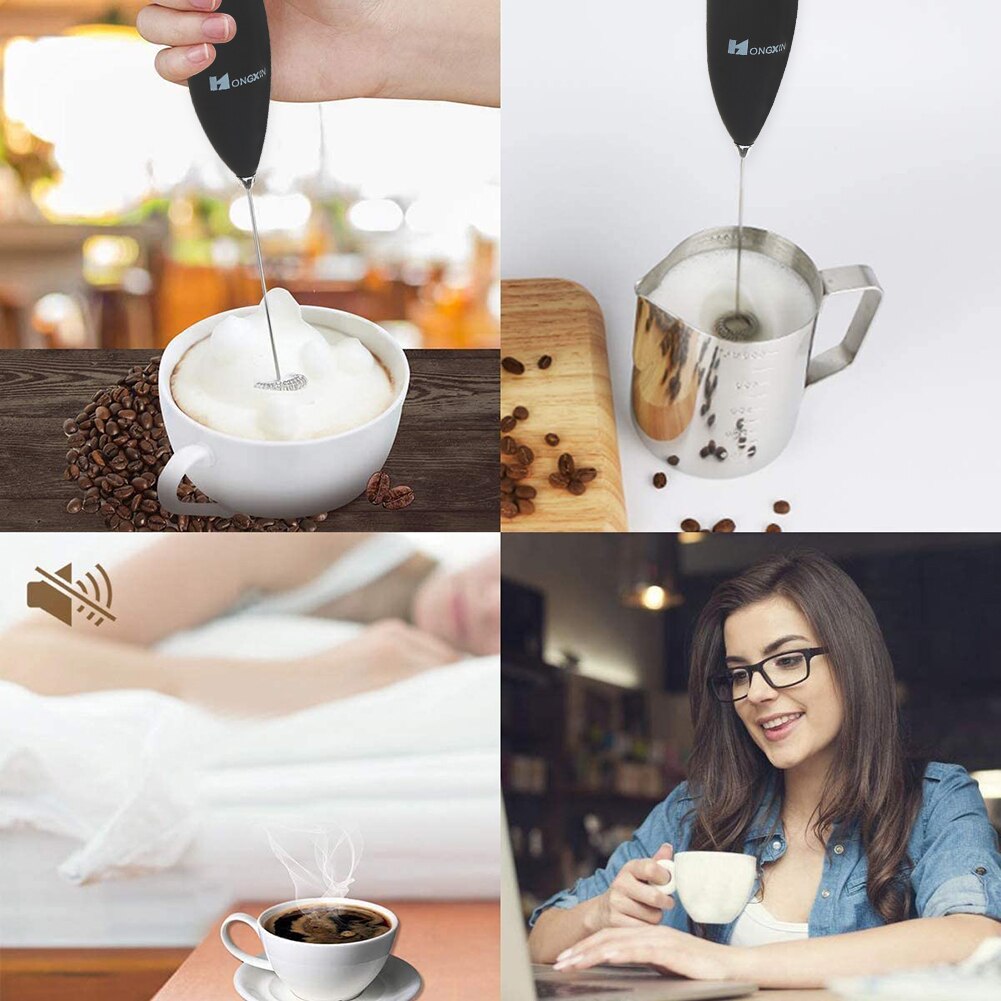 Elektrische Melkopschuimer Handheld Foamer Koffie Maker Eiklopper Cappuccino Stirrer Mini Automatische Blender Keuken Garde Tool