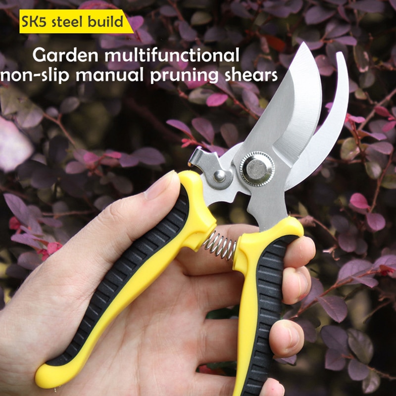 Tijeras de podar para jardín cortabordes de árboles de 7,5 pulgadas, herramienta ergonómica de jardinería, tijeras de podar manuales antideslizantes para ahorro de trabajo, ramas de árbol
