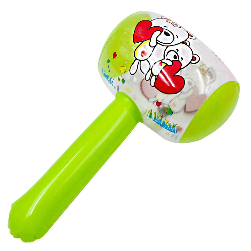 Kids 20CM Inflatable Hammer Balloon Cute Cartoon Animal Pattern Air Hammer With Bell Toys for Children Outdoor Party Game Toys