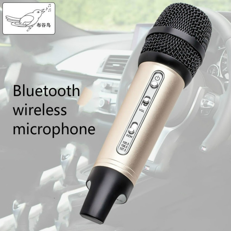 Mini Draagbare Auto Microfoon Fm Draadloze Bluetooth Mobiele Telefoon Zingen Het K Full Microfoon Shen Mai Compatibel Mobiele Computer