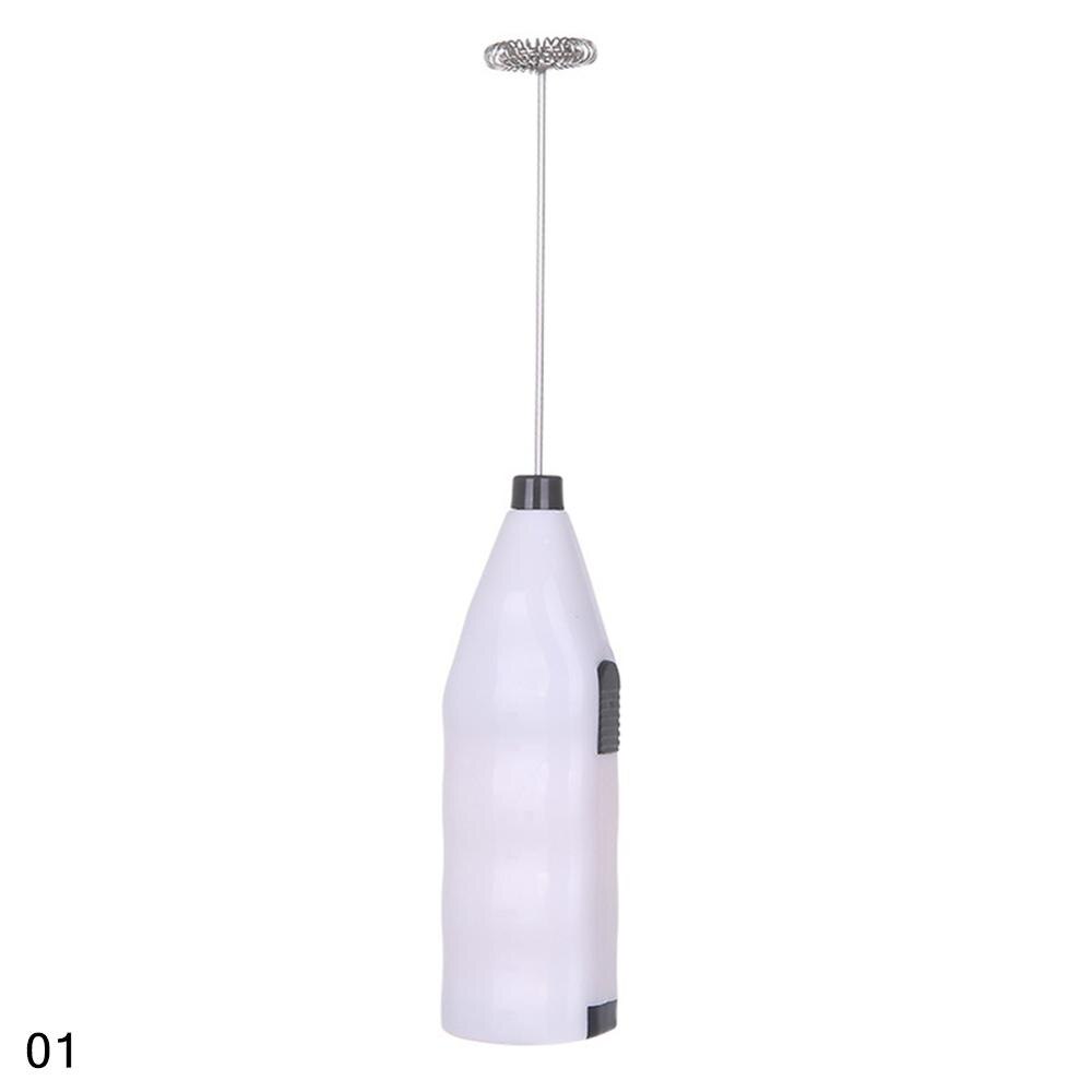 Mini Hand Mixture Egg Home Kitchen Mixer Mini Electric Hand Mixture Blender Daily Useful Tools food blender mixer: 01Plastic-White