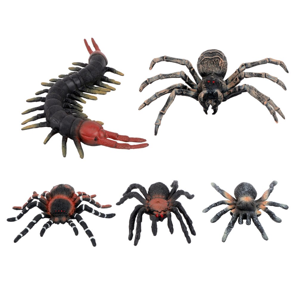 5 stuks simulatiespin duizendpoot voor thuis halloween kinderen: Zwart
