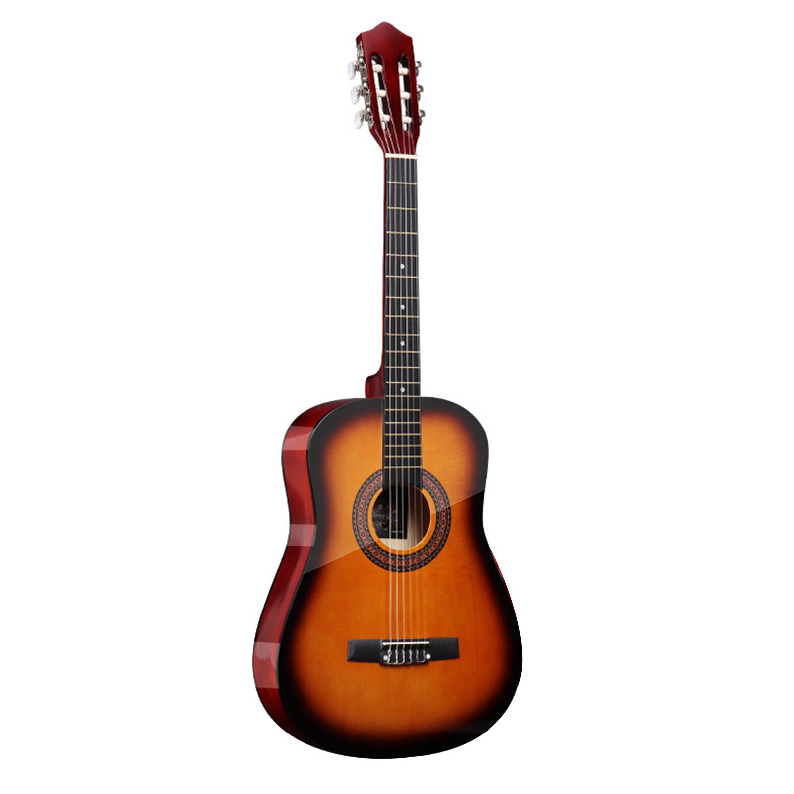 38'' Classic Acoustic Guitar 38 inches 6 Strings Acoustic Guitar Wooden Guitar for Students Beginners (Wood): Classic Guitar Sun