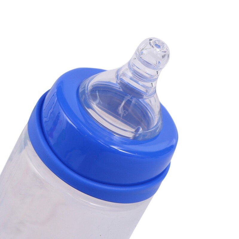 300ml barn kopp tecknad mjölk bred mun flaska juice flaska nappmjöl flaska säkerhet silikon nappflaska tillägg sid