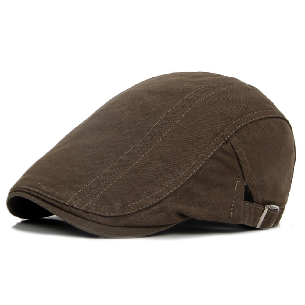 Sombrero de estilo británico para hombre, boina clásica de algodón, color sólido, informal, cálida, para invierno, 3 + M6031 #: Dark khaki