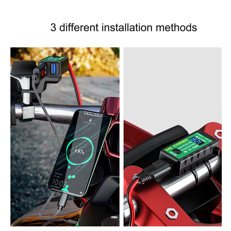 Universelle Wasserdichte 5V 2,1 EINE Motorrad Dual USB Ladegerät SAE zu USB Adapter mit an/aus Schalter für ich-Telefon Tablette praktisch GPS