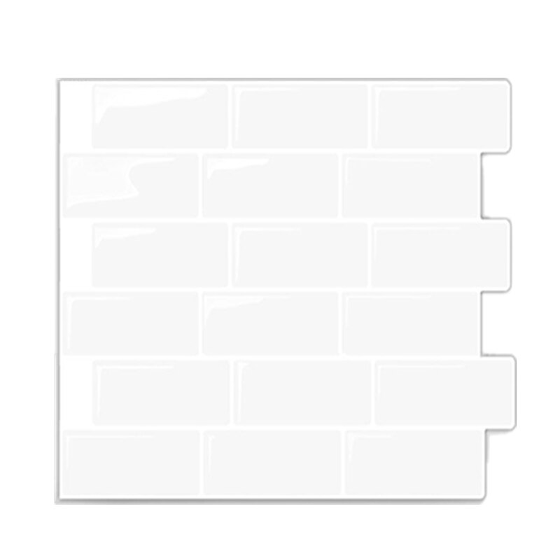 Valkoinen metro laatta itseliimautuva kuori ja tikku backsplash tiiliseinä tarra vinyyli kylpyhuone keittiö sisustus diy