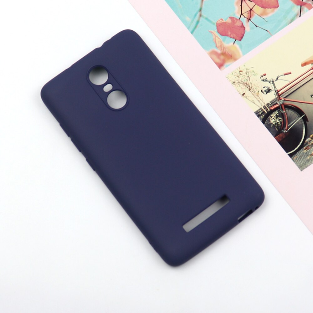 Dla Xiaomi Redmi Note 3 / Note 3 Pro silikonowy TPU miękki telefon matowy pokrowiec na tył Coque Funda: For Redmi Note 3 / Dark Blue