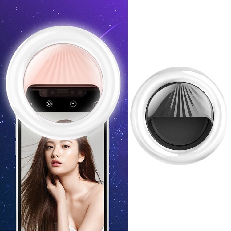 RK34 Oplaadbare Schoonheid Selfie Licht Selfie Clip Flash Licht Invullen