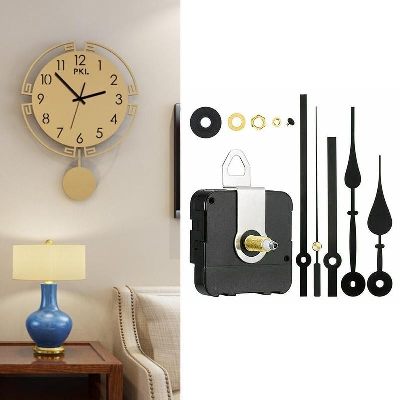 1set Pendulum Quartz Clock Movement Mechanism -diy Repair Parts Replacement With 2 Pairs Hands And Pendulum For Diy Clock Repair
