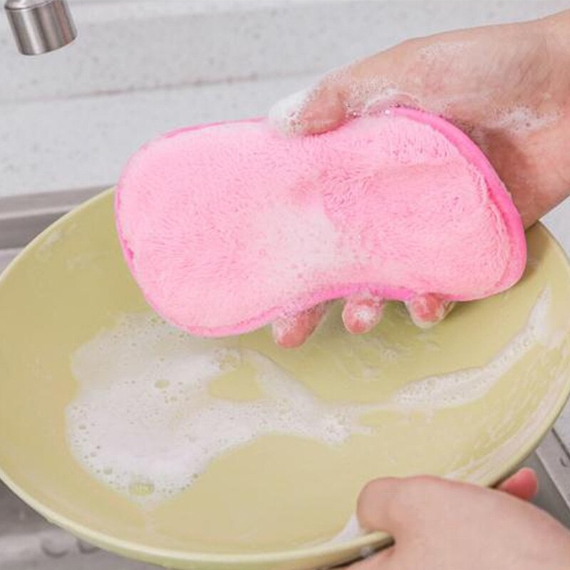 Antibakteriel køkkenrengøringspude dobbeltsidet skrubbe svamp rengøringsmiddel ikke lugt opvaskemaskine skrubberbørste superfine fiberopvask svamp