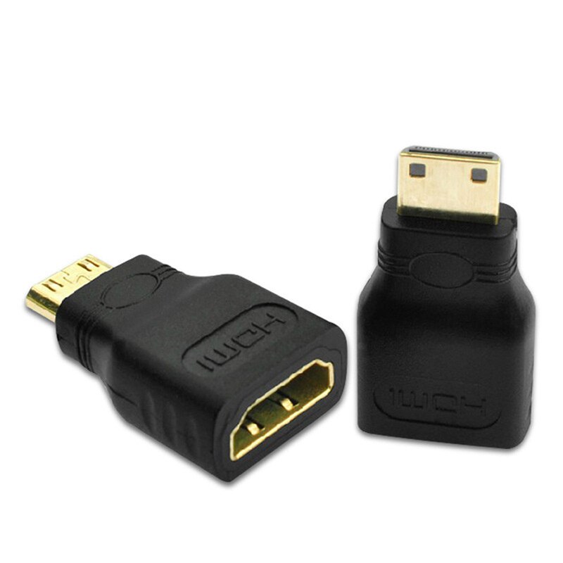 Mini HDMI-kompatibel Zu HDMI-kompatibel Adapter Gold Überzog Männlichen Zu Weiblichen Konverter Für Hdtv Flache