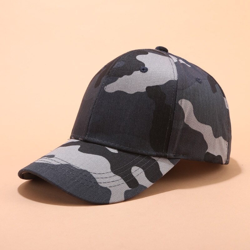 Baseball Cap Camouflage Adjustable Unisex Baseball Cap Sports Tennis Street Sun Hat: Gray