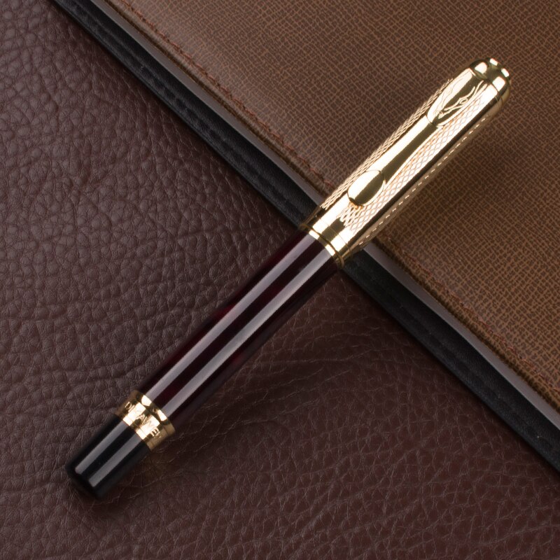 Luxe Set Pen DIKA WEN Matte Spider Rood Goud Clip Vulpen met 0.5mm Nib Metalen inkt Pennen