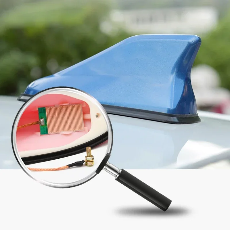 Car Shark Fin Antenna Cover for SUV Truck Universal Carbon Fiber Look Radio Signal Aerials Roof Exterior Accessories Amagi