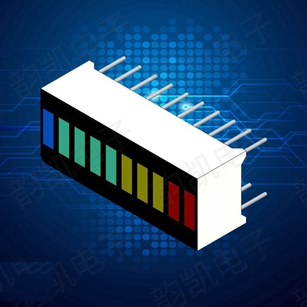 2 stk led display modul 10 segment bargraph lys display modul søjlediagram ultra lys rød gul grøn blå farver flerfarvet