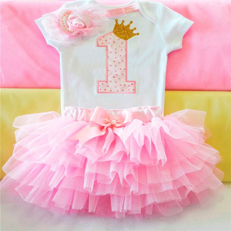 Baby mini tutu šaty dievčatá 1 rok prvé narodeniny oblečenie pre princeznú vestido infantil para festa romper krstiny kostýmové šaty: 136f