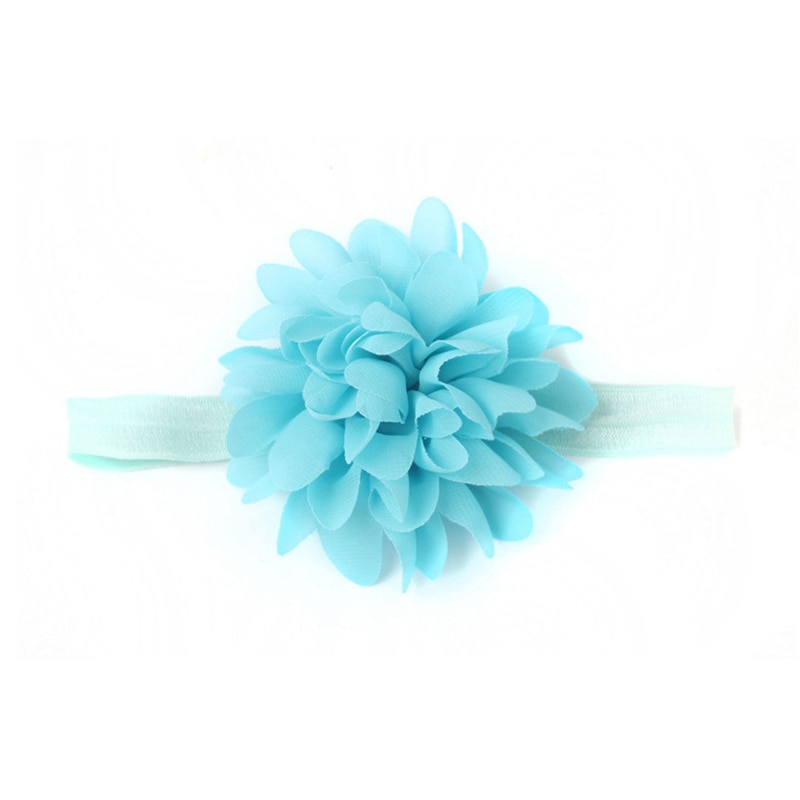 Zachte Nylon Baby Meisje Hoofdbanden Leuke Bloem Baby Haar Band Elastische Brede Baby Peuter Tulband Hoofddeksels Meisje Haar Accessoires: style 2 blue