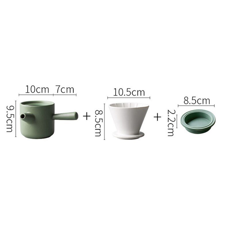 GURET-tasses à café en céramique | Lot de 1 papier gratuit, Portable V60 entonnoir, filtres goutte à goutte, cône 2 en 1 cafetière expresso café
