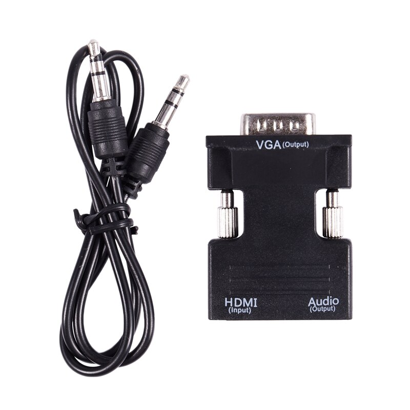 1080P HDMI Female To VGA Male With Audio Output Cable Converter Adapter