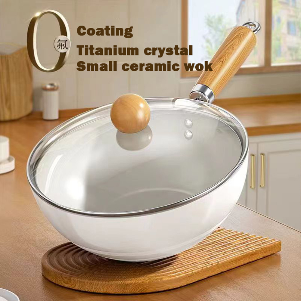 Mini Frying Pan Non-Stick Wok Ceramic Home Egg Steak Skillet Pancake Fried Induction Cooker Gas Stove Saucepan Kitchen Cookware