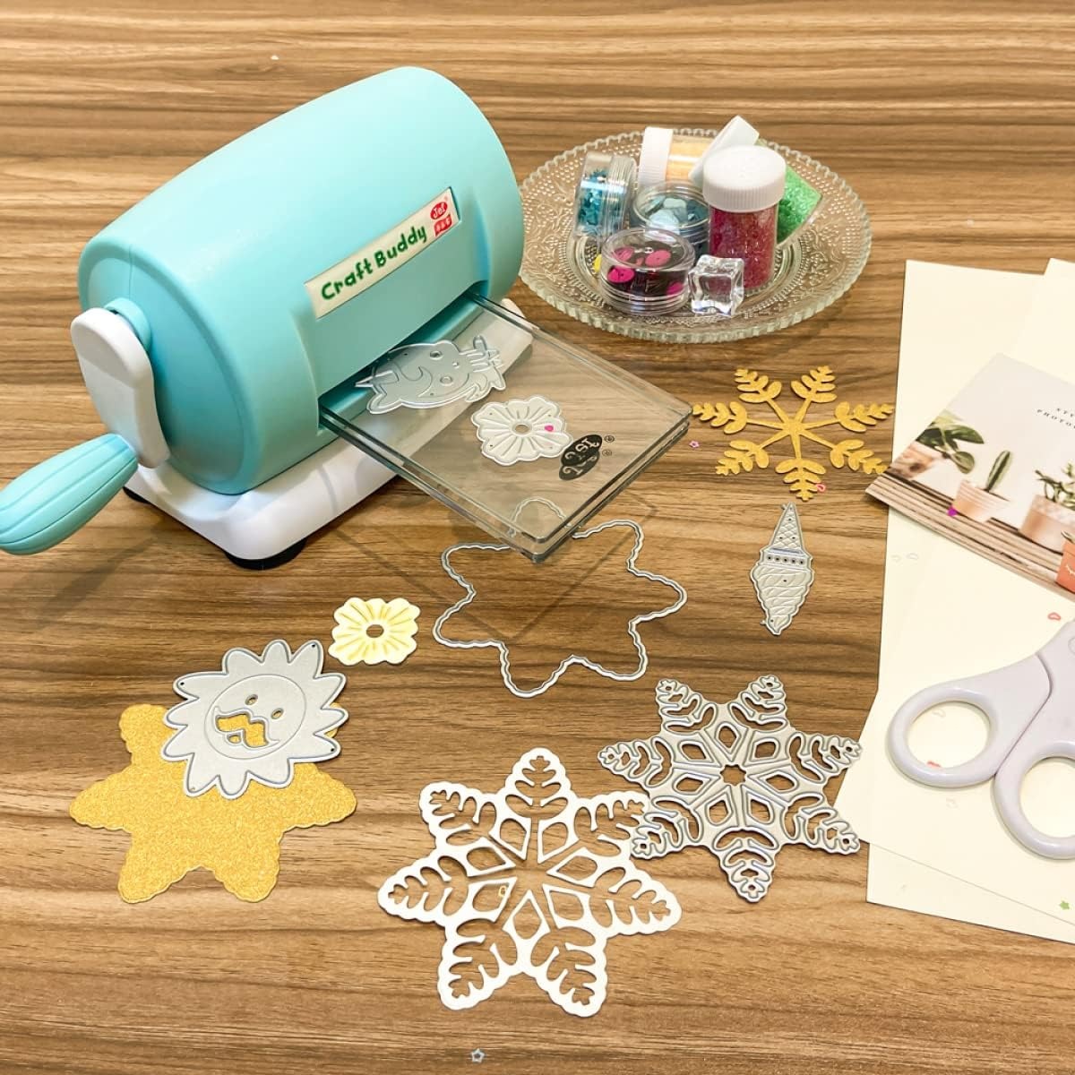 Stanzmaschine, manuelle Prägemaschine für Scrapbooking-Anlasser, Stanzformen, PräGen, Papier, Karten, Basteln, Scrapbooking